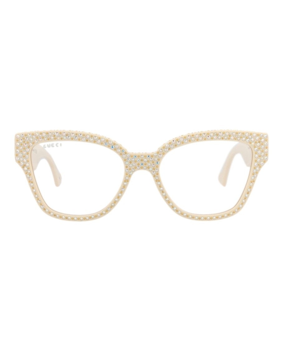 Gucci Crystal-Embellished Cat Eye Recycled Acetate Sunglasses