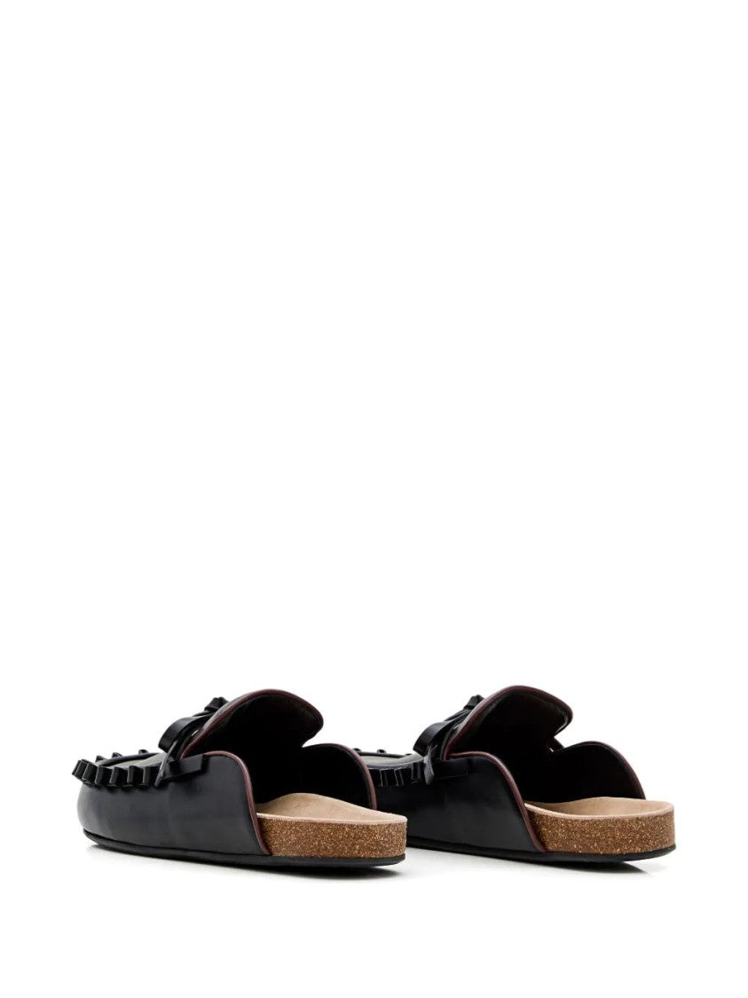 J. W. Anderson Black Bow Tie Leather Mules