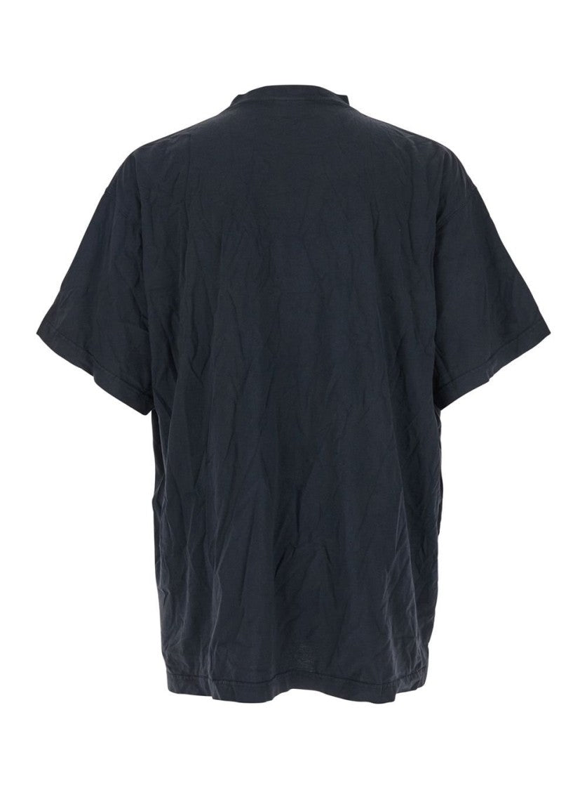 Balenciaga Classic Black T-Shirt With Crew Neckline And Timeless Appeal