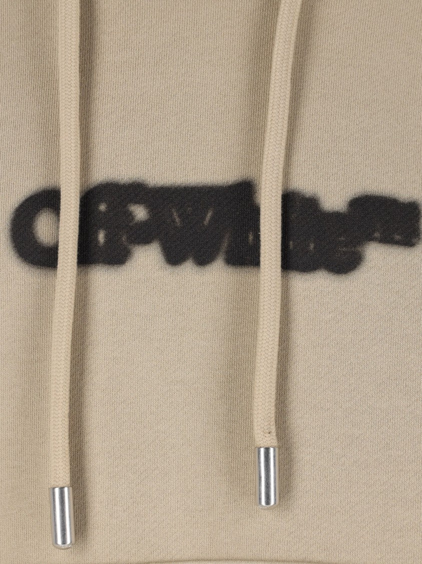 Off-White "Spray Arrow" Hoodie – Beige