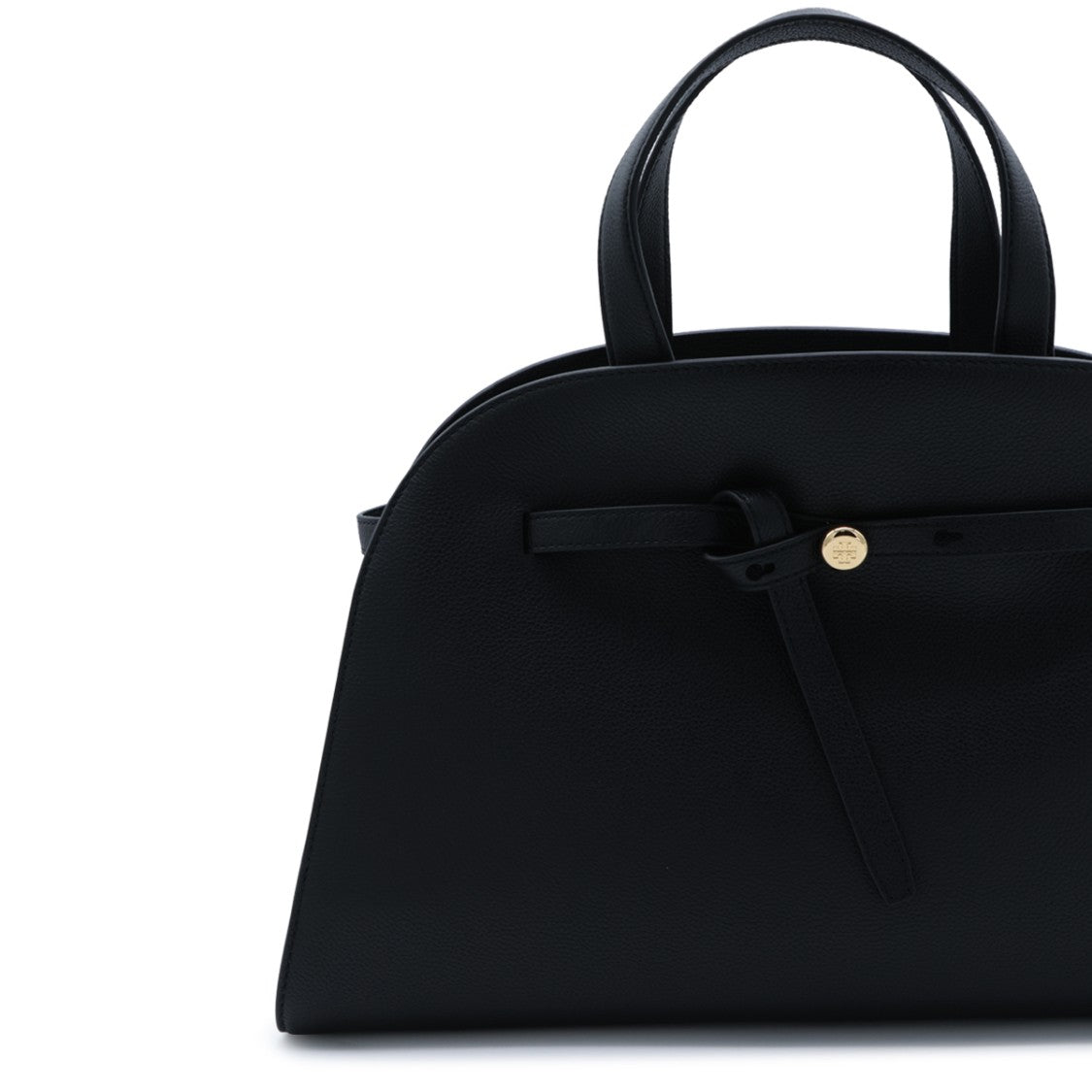 Tory Burch Structured Gold Accent Shoulder Bag