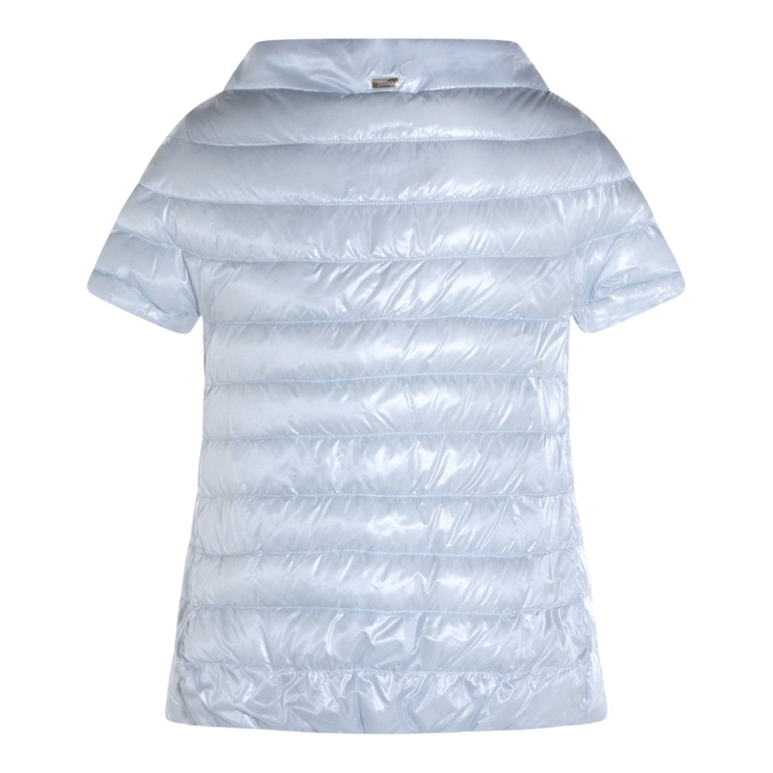 Herno Glossy Quilted Short-Sleeved Coat With Flared Hem