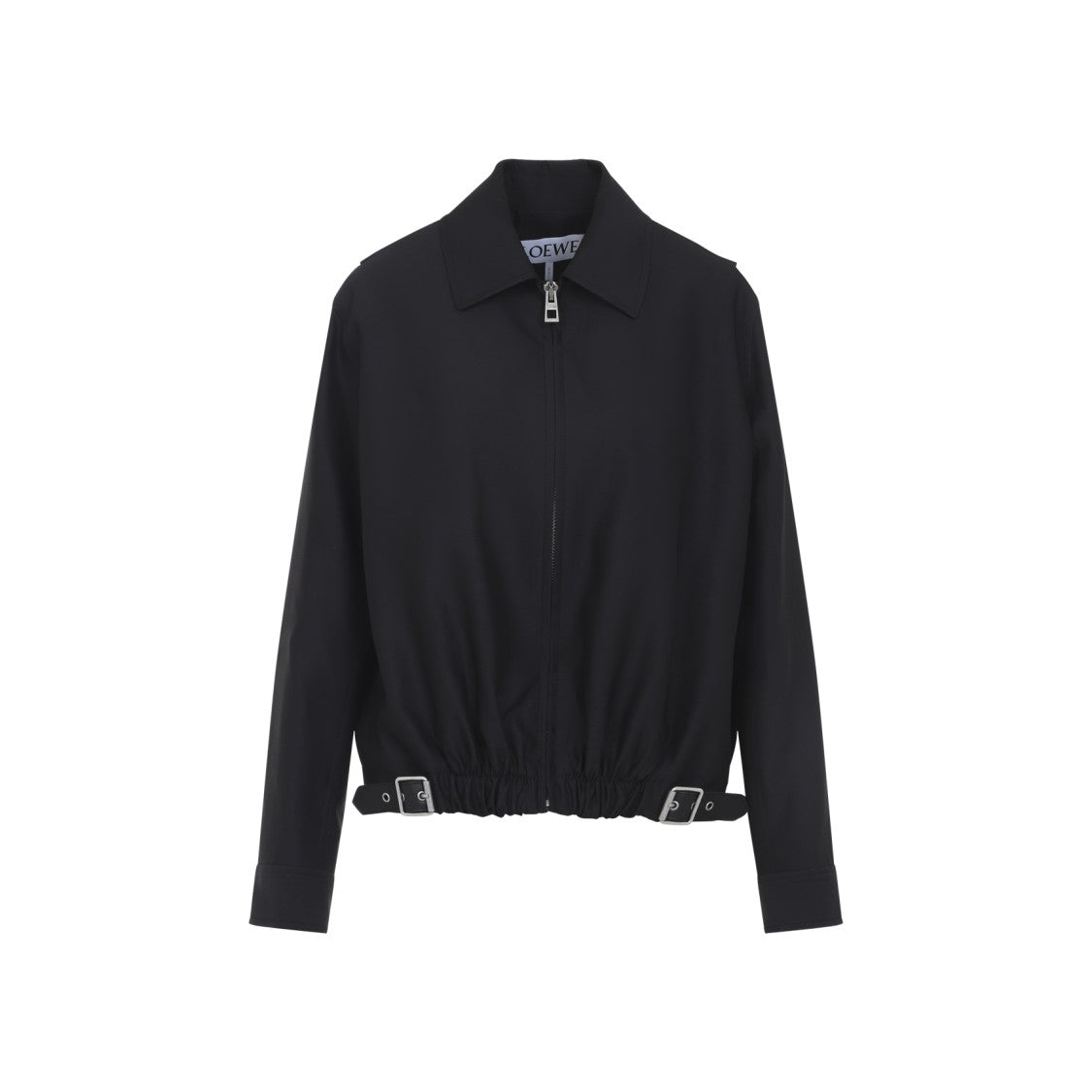 Loewe Belted Black Wool And Silk Jacket