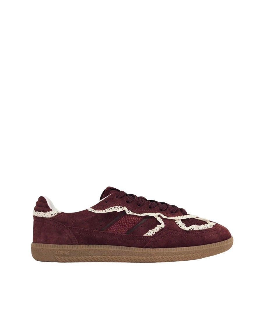 Alohas Low-Profile Suede Sneakers With Intricate Crochet Detailing