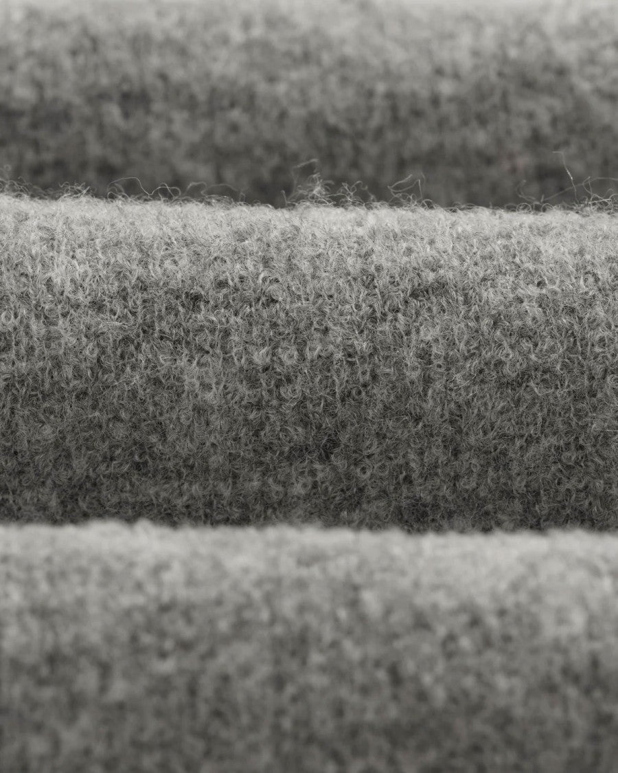 Wax London Soft Grey Marl Midweight Knit Crewneck Sweater