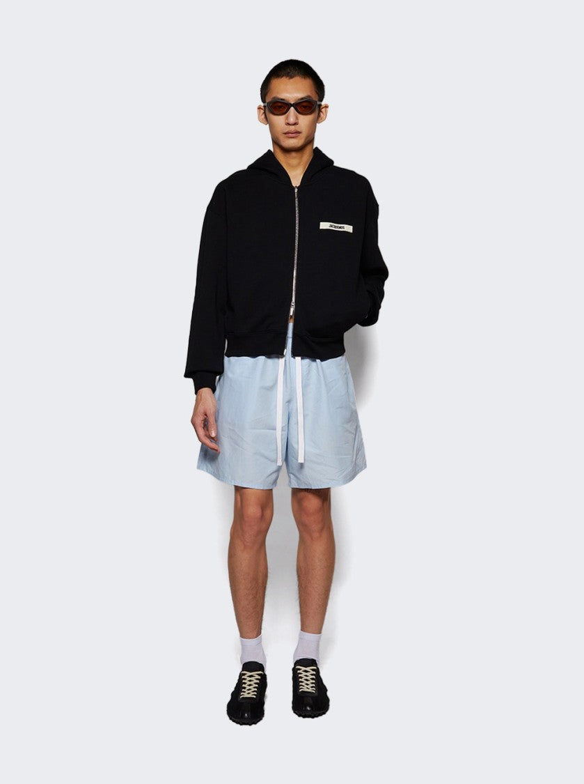 Jacquemus Gros Grain Zip Hoodie Black