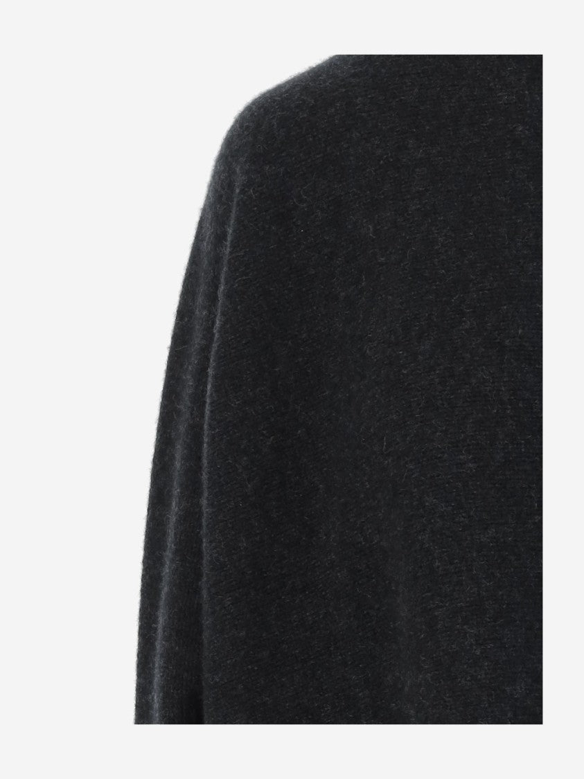 Giorgio Armani High Neck Cashmere Sweater With Dropped Shoulders