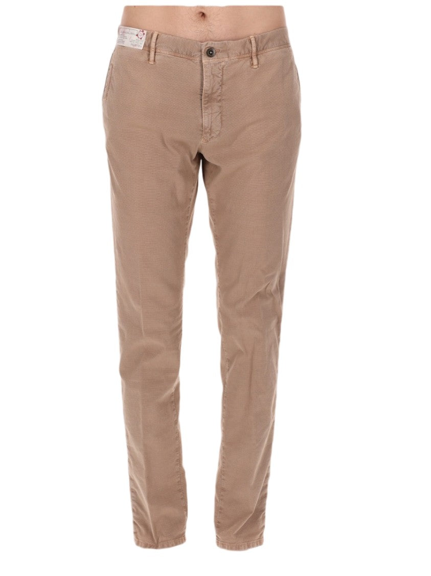 Incotex Brown Tapered Cotton-Blend Chinos