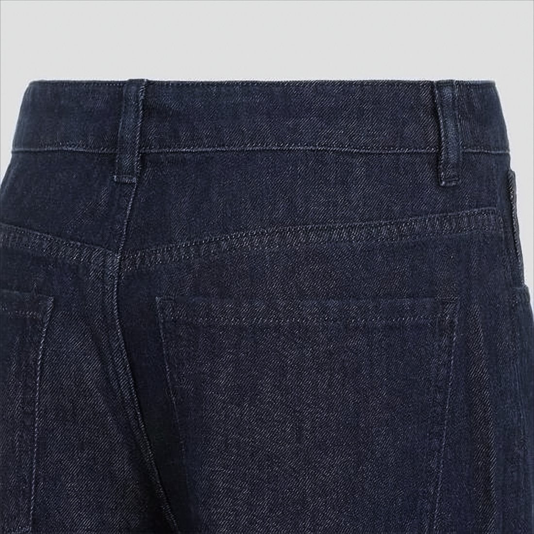 Theory Dark Indigo Denim Pants With High Waist And Flared Leg