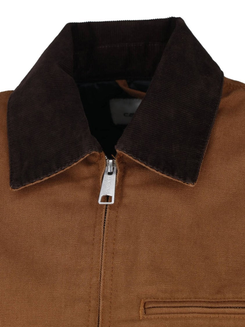 Carhartt Wip Brown Og Detroit Cotton Zip-Up Jacket