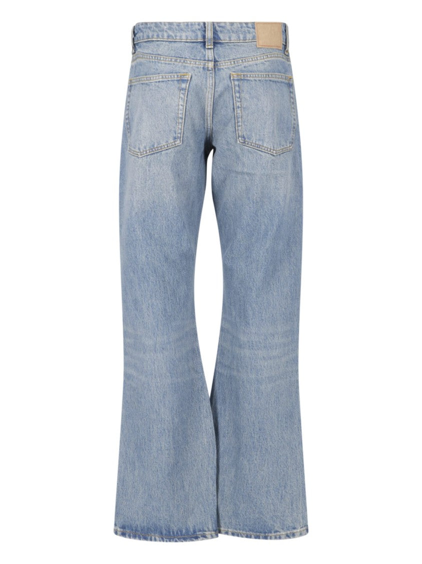 Jeanerica High-Waisted Flared Jeans With Vintage Wash