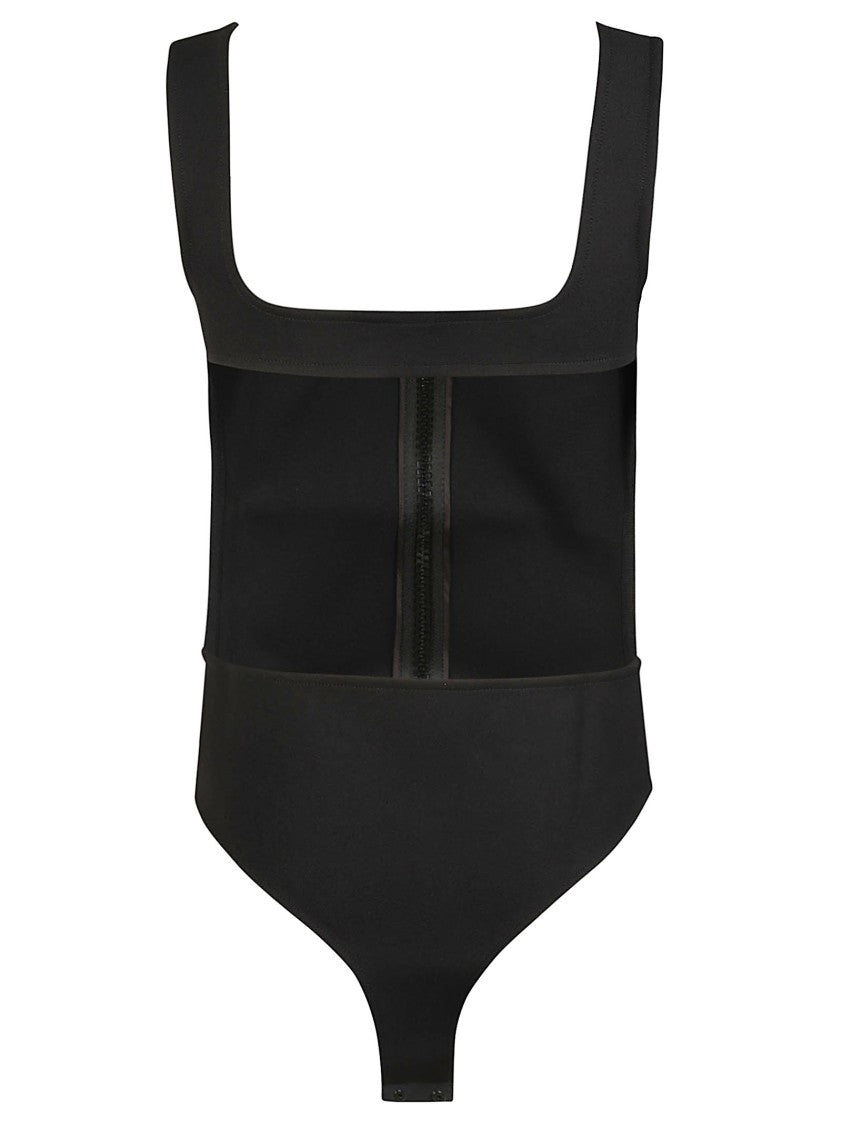 Courrèges Cut-Out Stretch Square Neck Bodysuit