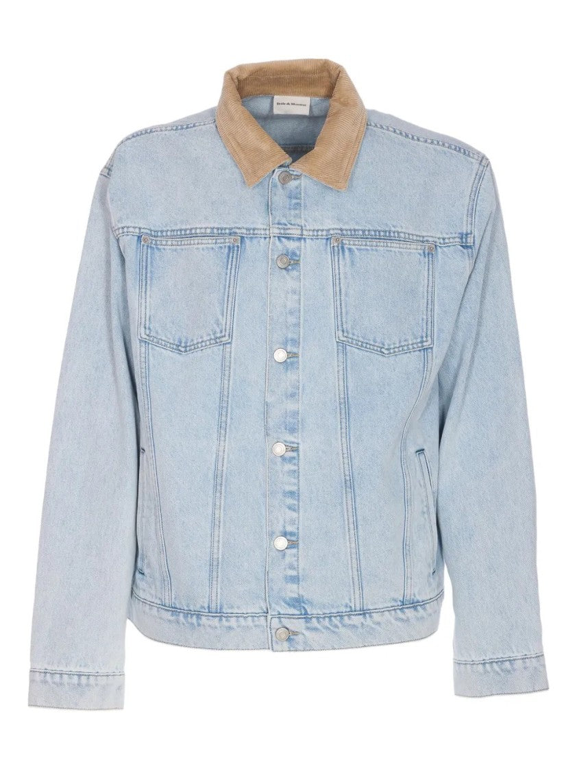 Drôle De Monsieur Denim Jacket With Faded Wash