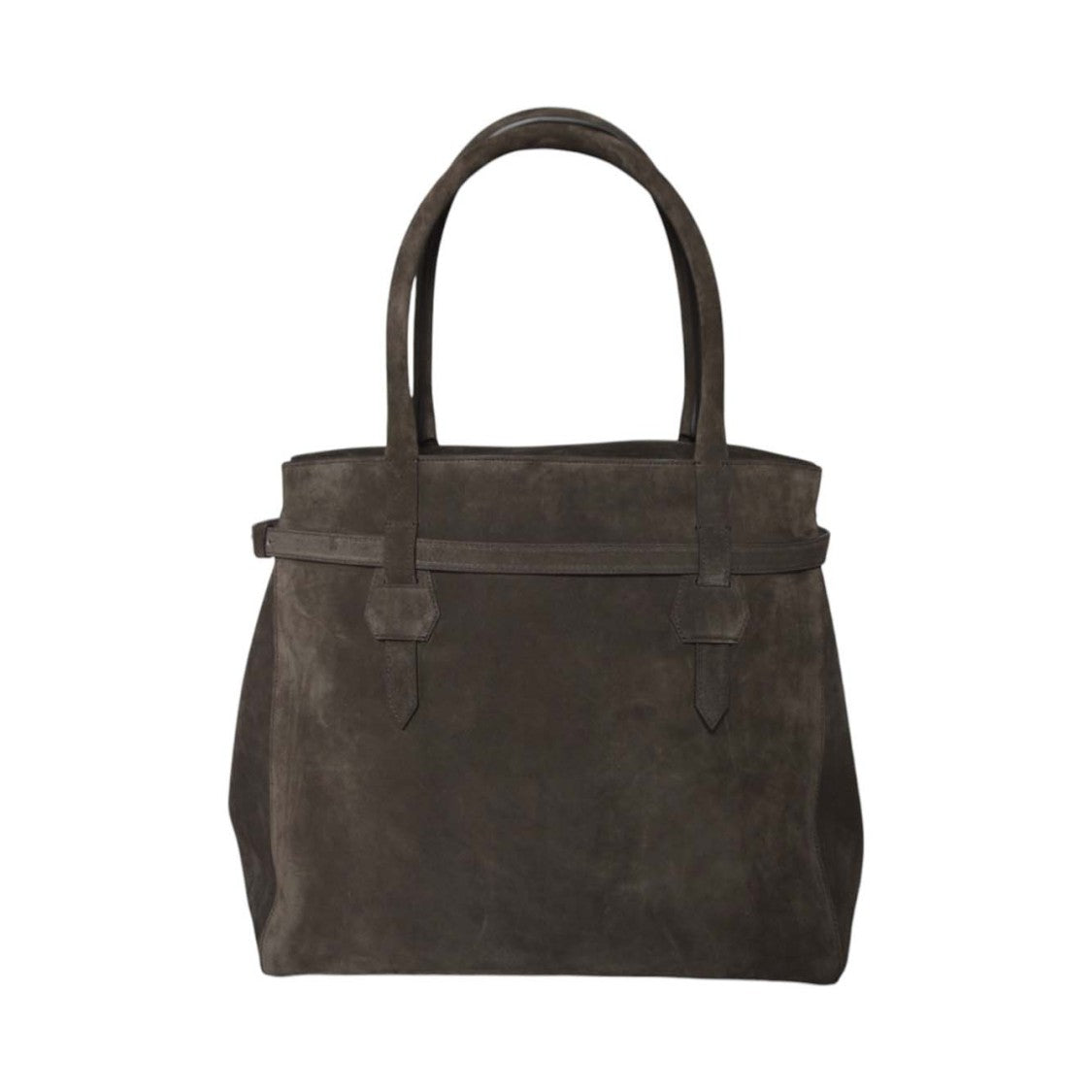 Dsquared2 Structured Dark Brown Suede Tote
