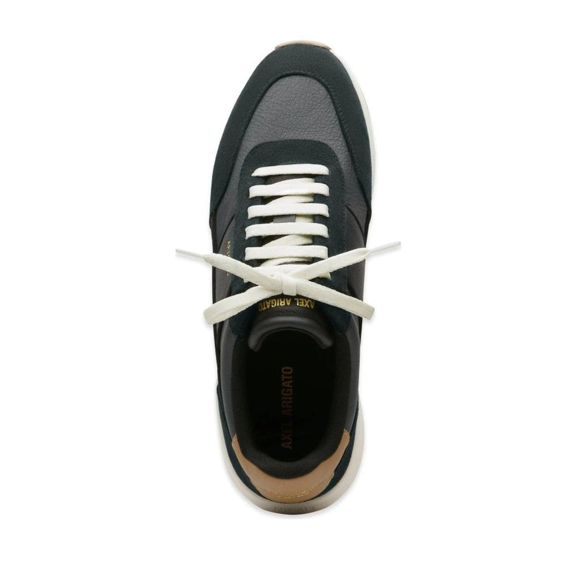 Axel Arigato Black Genesis Neo Runner Leather Suede Accents Sneakers