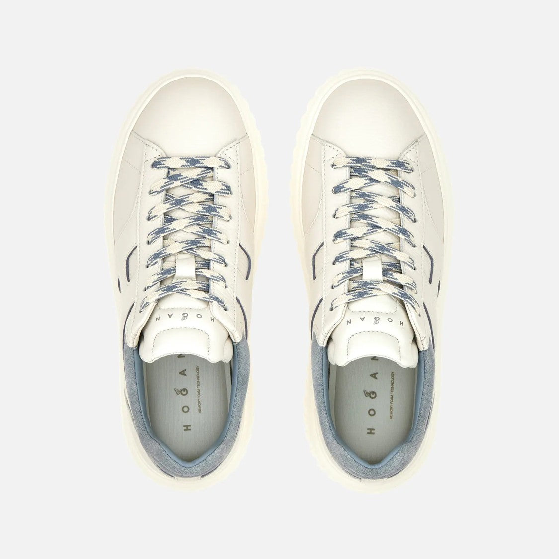 Hogan H-Stripes Lace-Up Leather Sneakers
