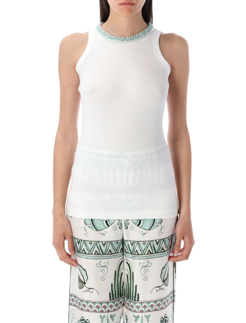 Fabiana Filippi Top Embroidery Neck