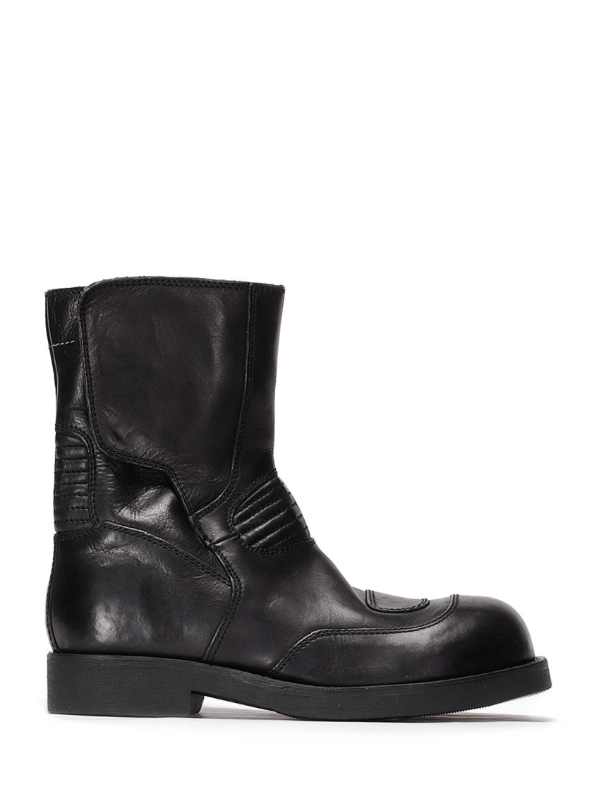 Mm6 By Maison Margiela Biker Ankle Boots With Fold-Over Flap