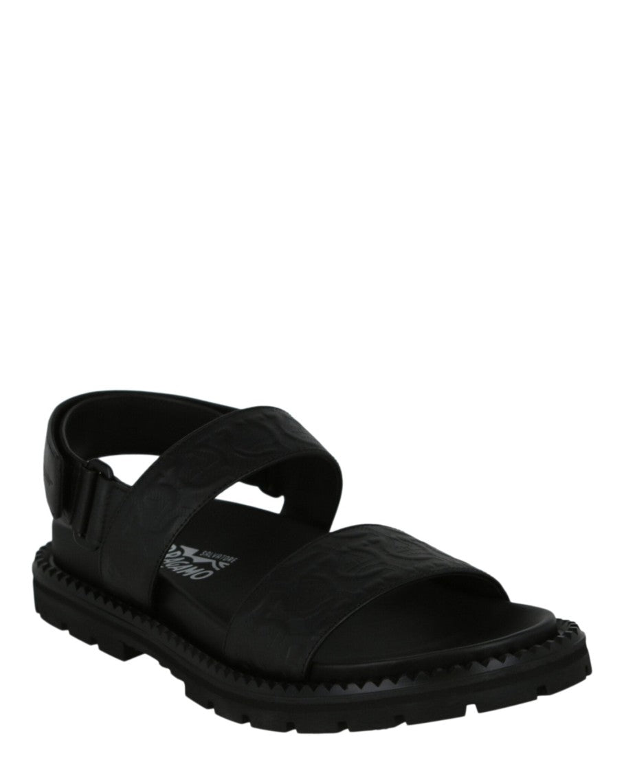 Ferragamo Notorius Leather Gancini Strap Sandals