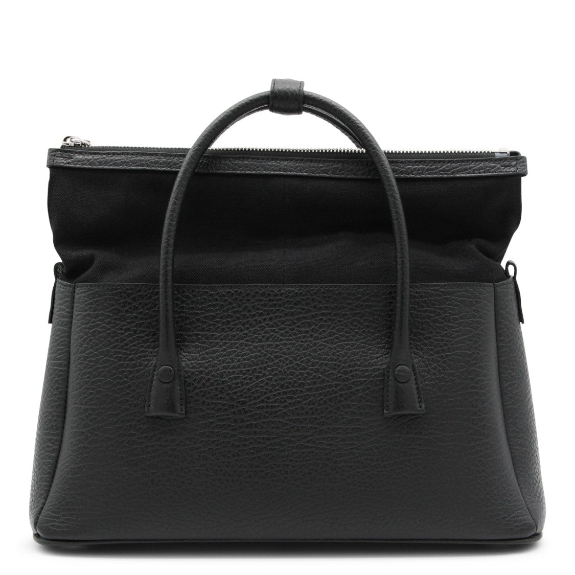 Maison Margiela Black Leather Top Handle Bag