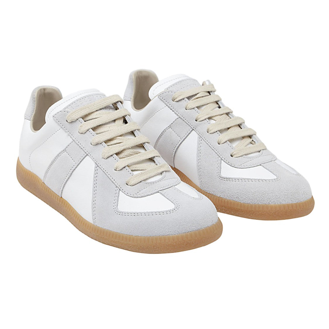 Maison Margiela Low-Top Sneakers In White Leather