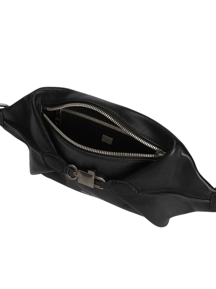 Dolce & Gabbana Black Lock Marsupio Belt Bag