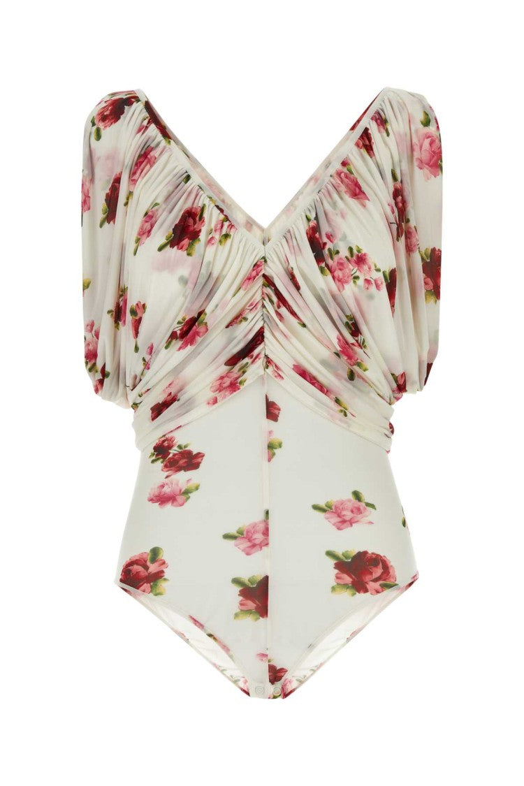 Magda Butrym Printed Jersey Bodysuit