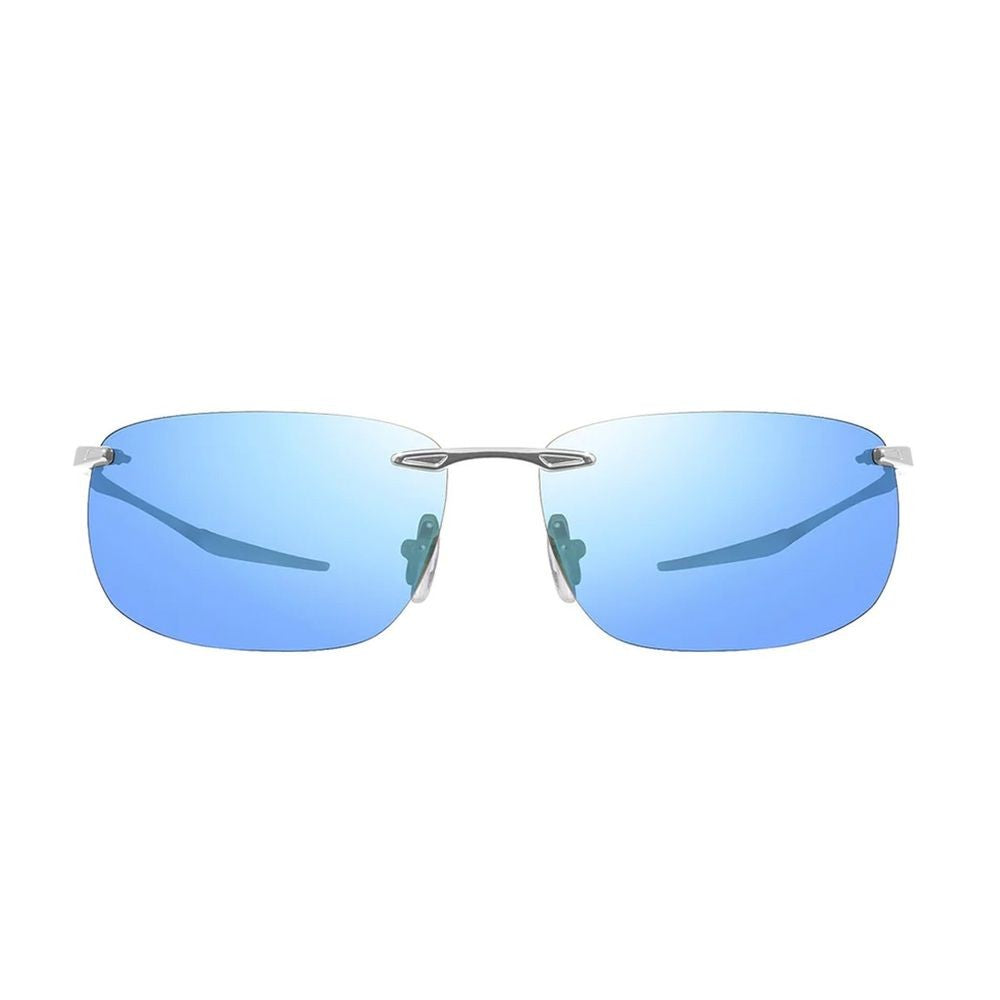 Revo Descend Z Re1170 Polarized Rimless Rectangular Stainless Steel Sunglasses