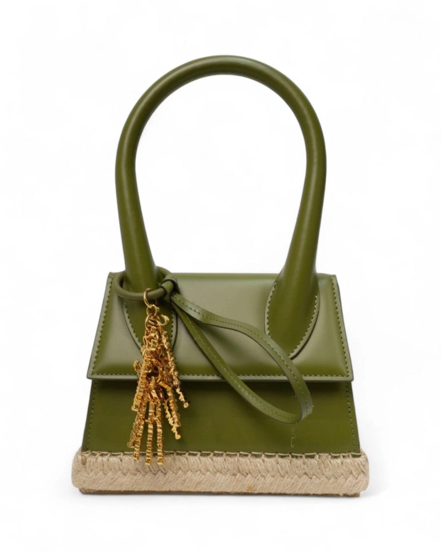 Jacquemus Le Chiquito Moyen Handbag Cordao Green Khaki