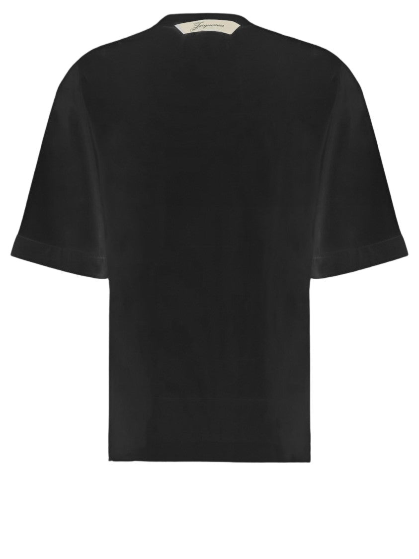 Jacquemus Black La Ventadou Paper Jersey T-Shirt