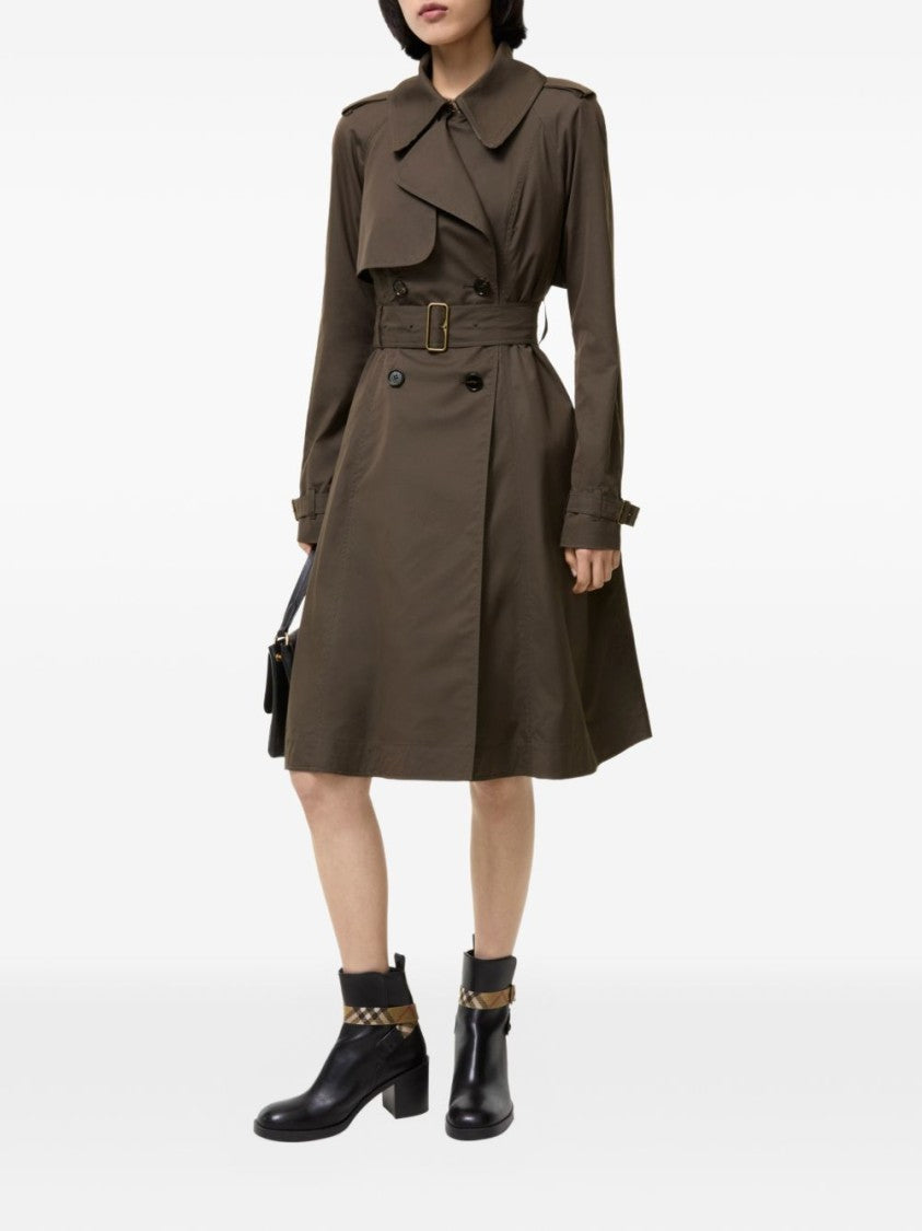 Burberry Wide Lapel Belted Double-Breasted Trench Coat
