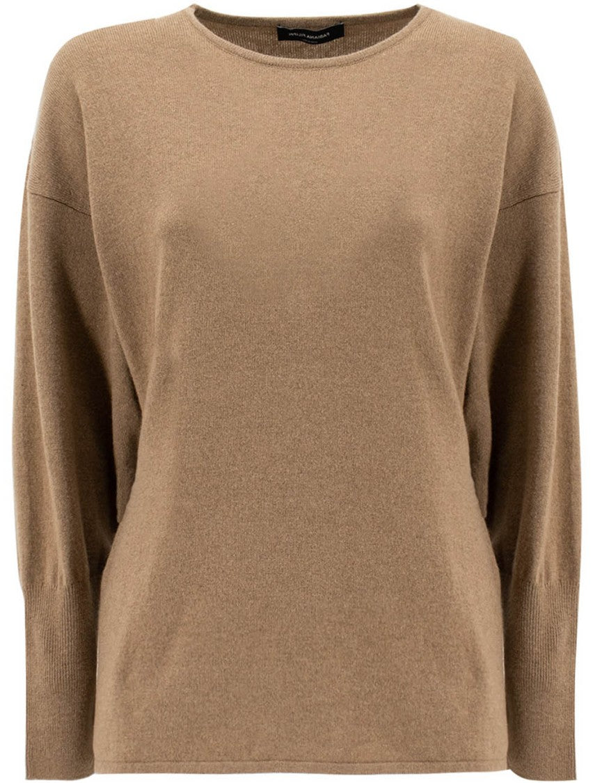 Fabiana Filippi Brown Long-Sleeve Knit Sweater