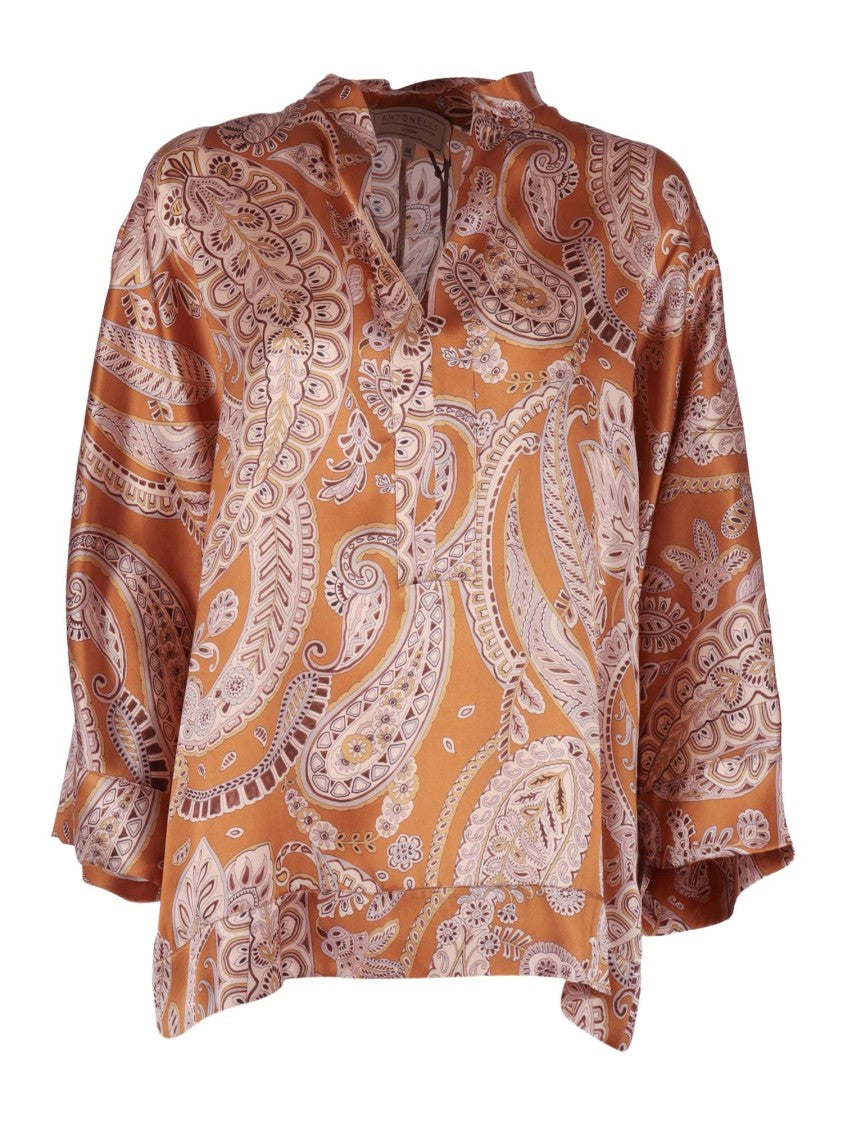 Antonelli Firenze Paisley Pattern Silk Blouse