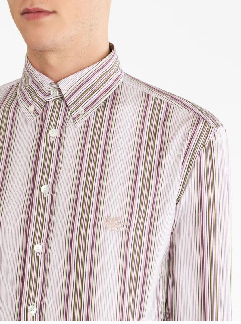 Etro Slim Fit Vertical Striped Shirt