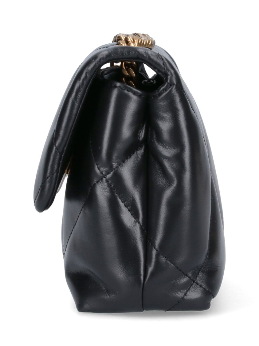 Tory Burch Black Kira Quilted Leather Shoulder Bag