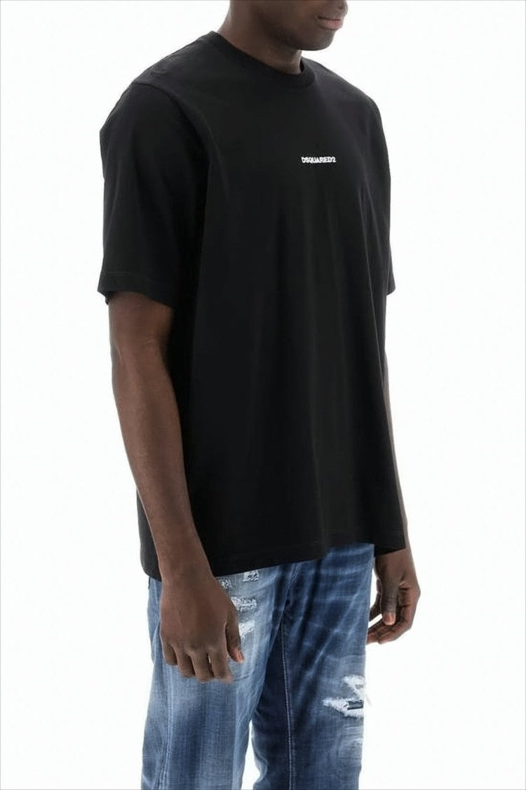 Dsquared2 Black Short-Sleeve T-Shirt With Logo Detail
