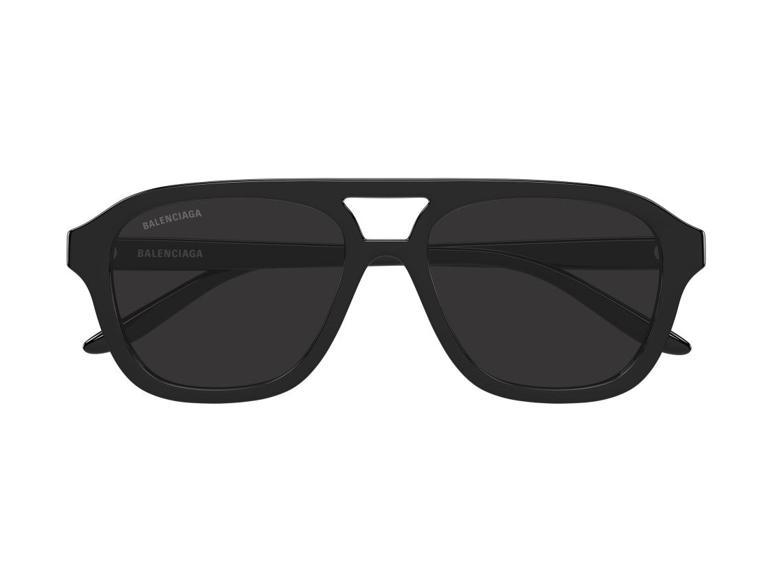 Balenciaga Bb0525s Black Keyhole Bridge Oversized Square Sunglasses