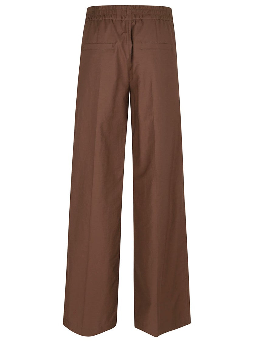 Brunello Cucinelli Wide-Leg Pants With Smooth Finish And Functional Pockets