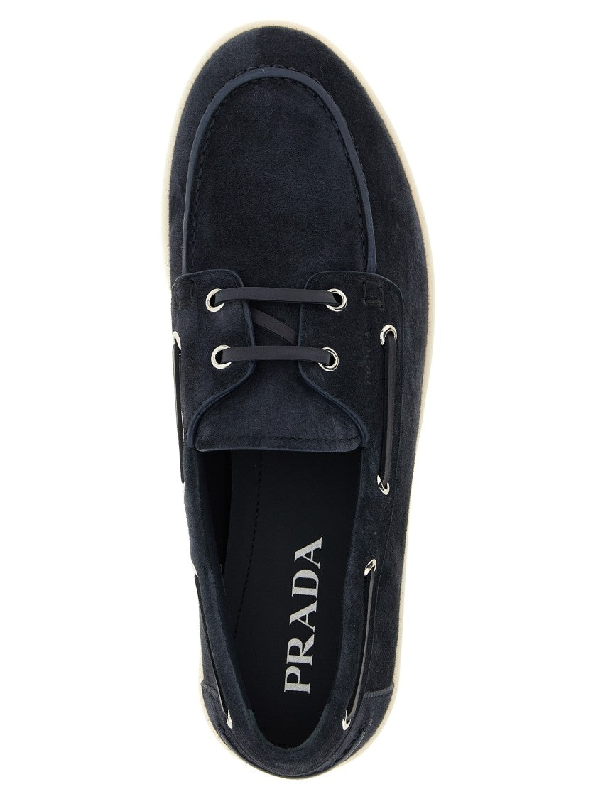 Prada Suede Boat Shoe