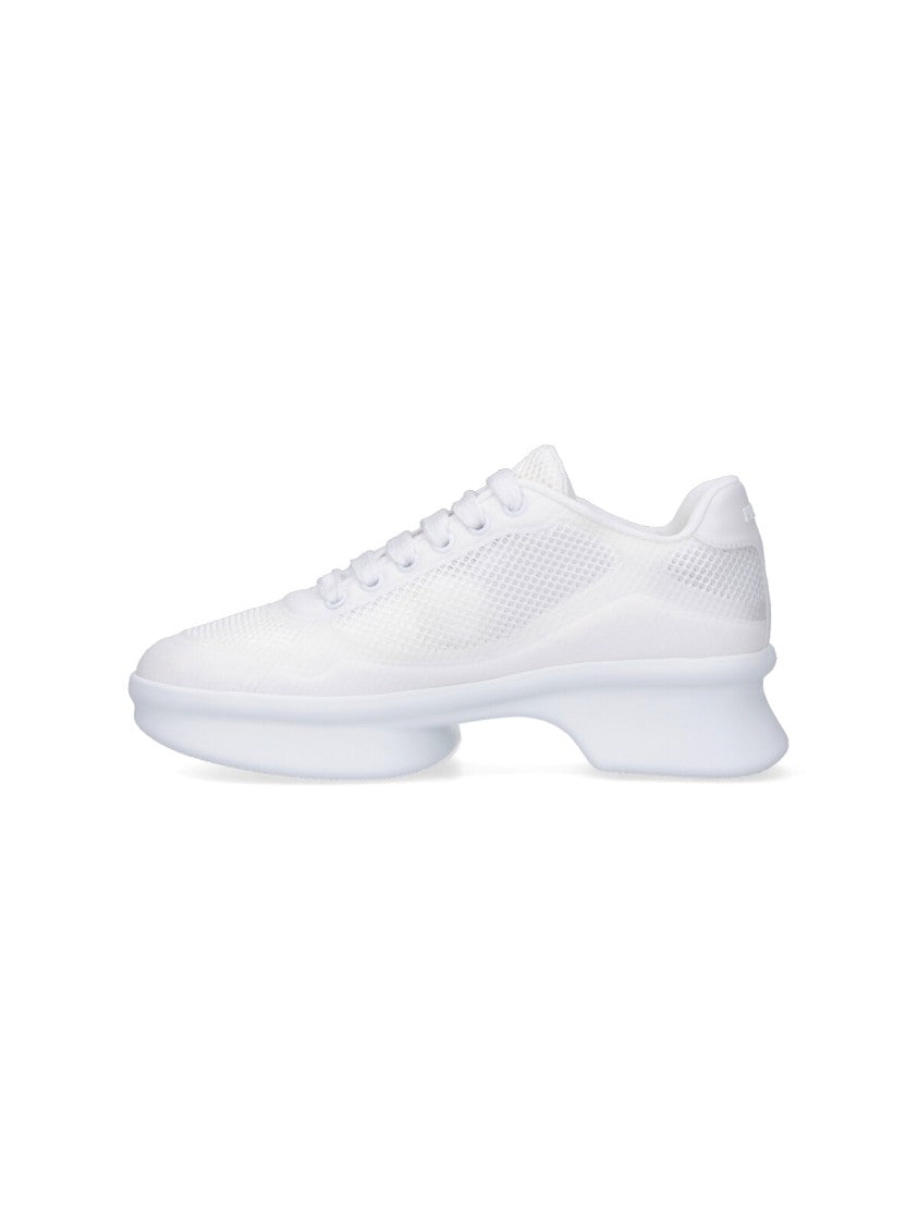 Prada Logo Sneakers – White