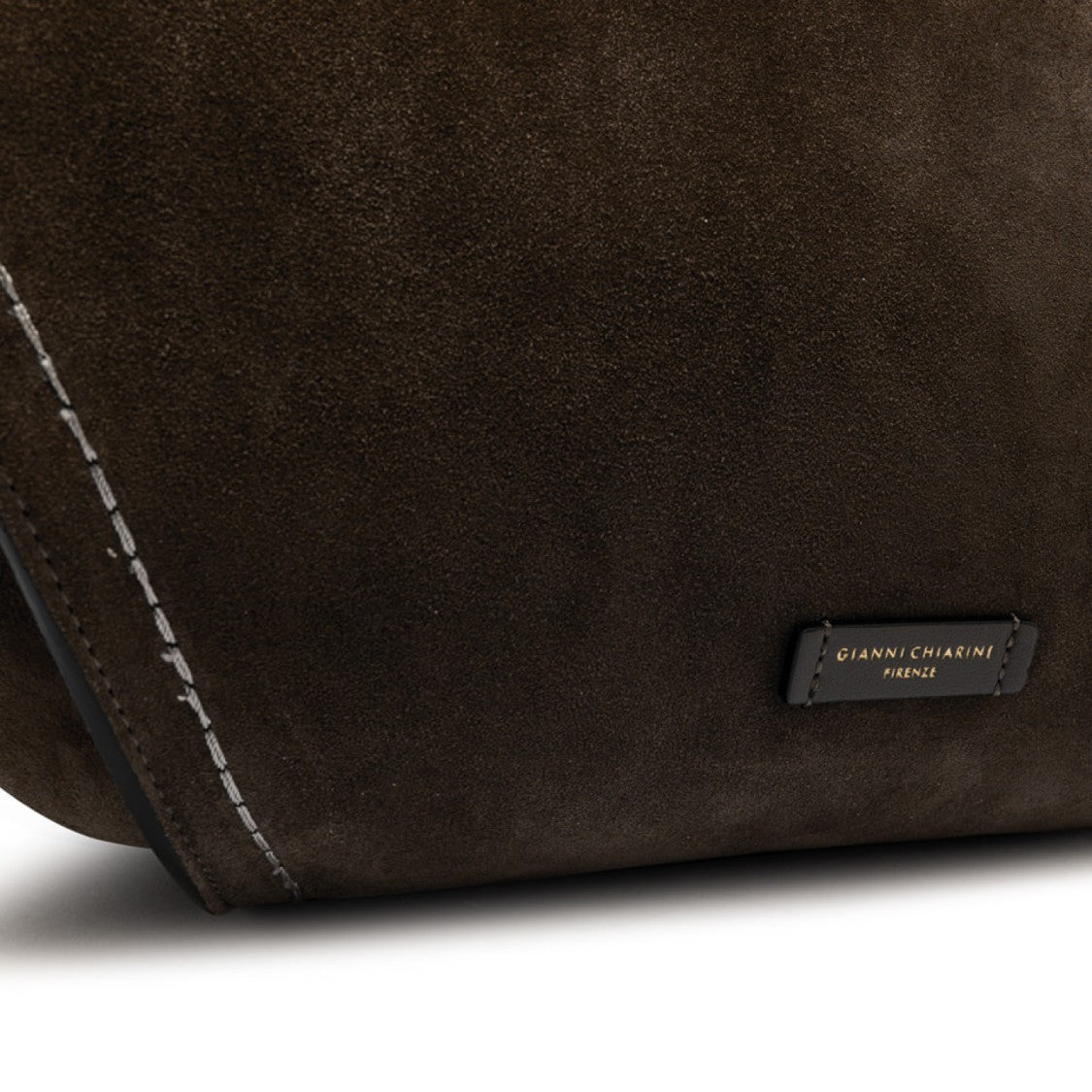 Gianni Chiarini Brown Bloom Suede Bag