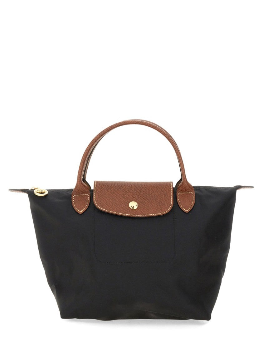 Longchamp Structured Small Tote Bag With Zip Closure And Textured Accents