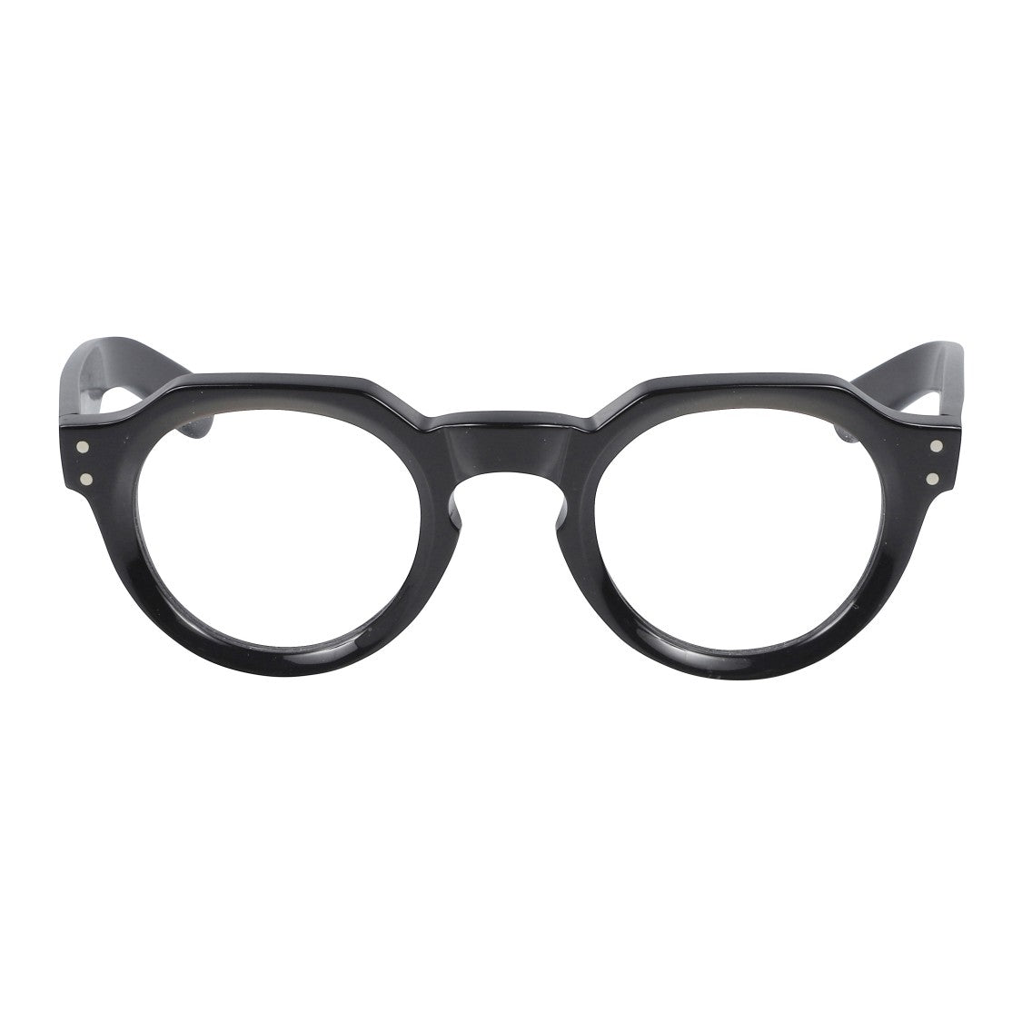 Kador Spike Geometric Black Frame Eyeglasses With Angular Bridge