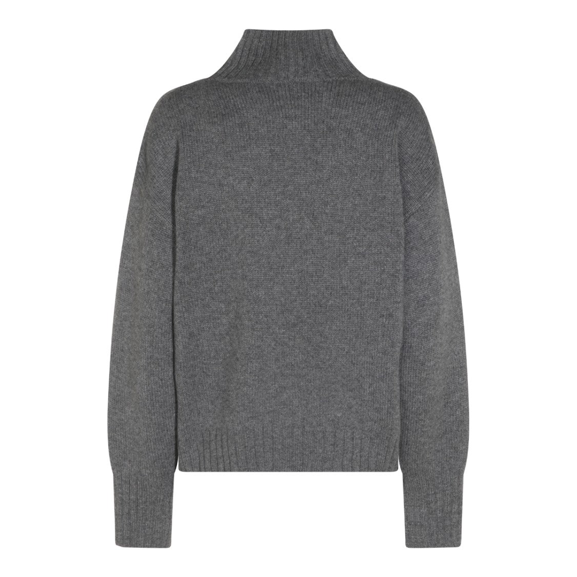 Malo Dark Grey High Neckline Cashmere Sweater