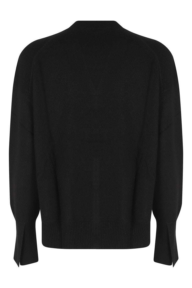 Semi Couture Esther Black Cropped Wool Cardigan