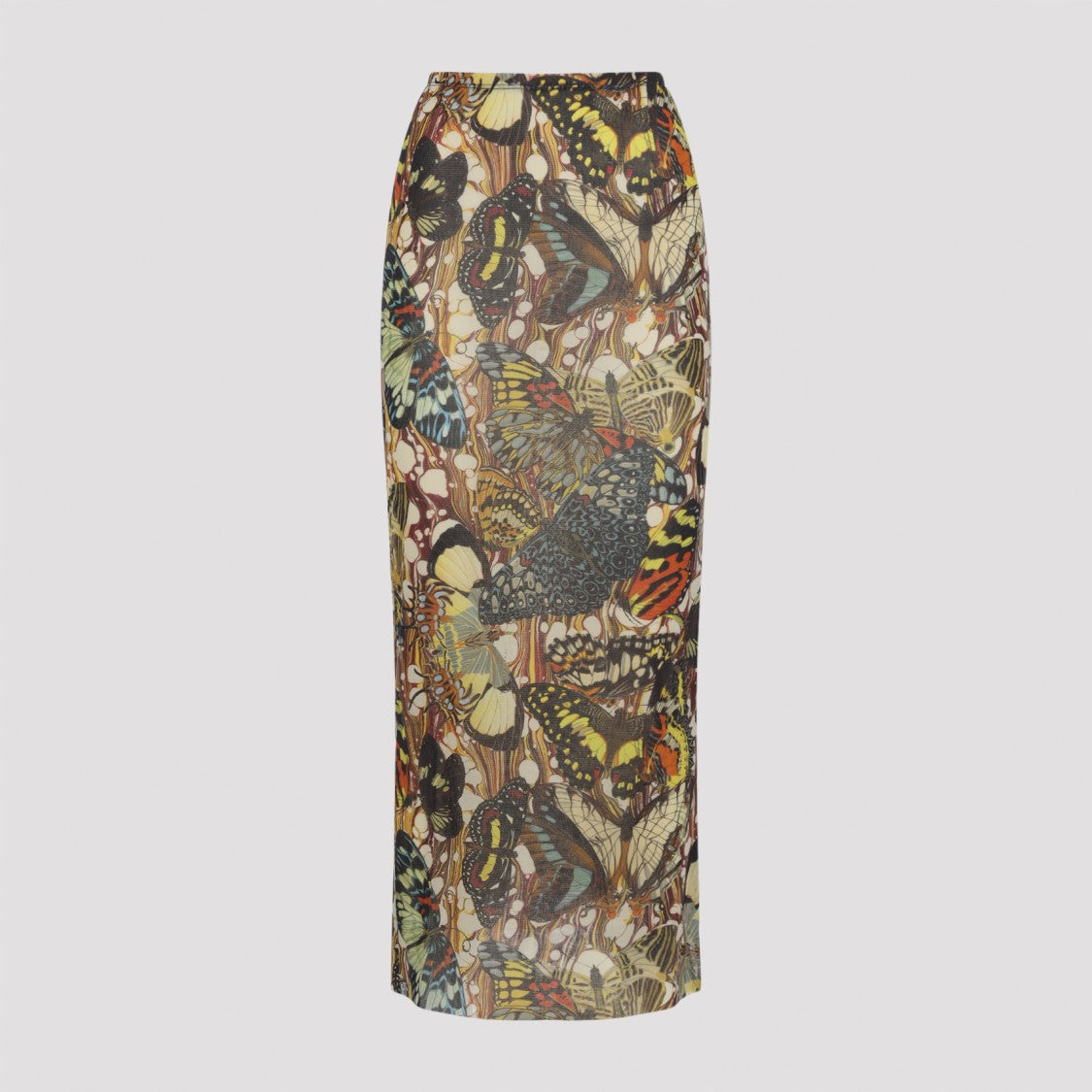 Jean Paul Gaultier Butterfly Print Ankle-Length Skirt With Full Lining