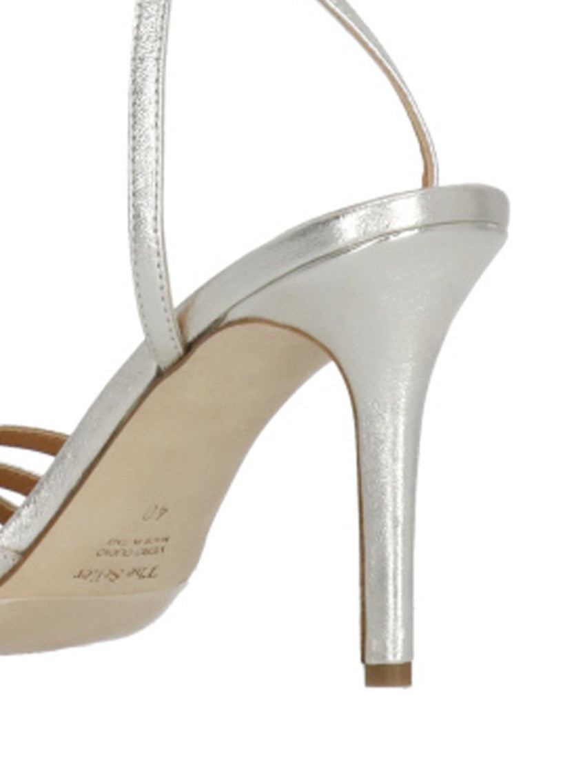 The Seller Silver Thin Bands Stiletto Sandals