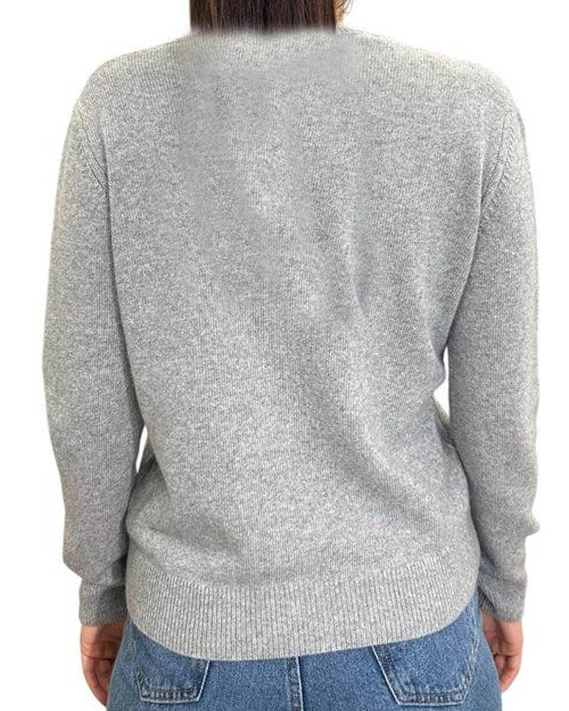 Mc2 Saint Barth Heather Grey Sweatshirt With Playful Holiday Print