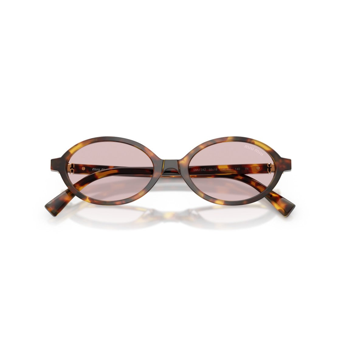 Miu Miu 0Mu 04Zs Tortoiseshell Oval Sunglasses
