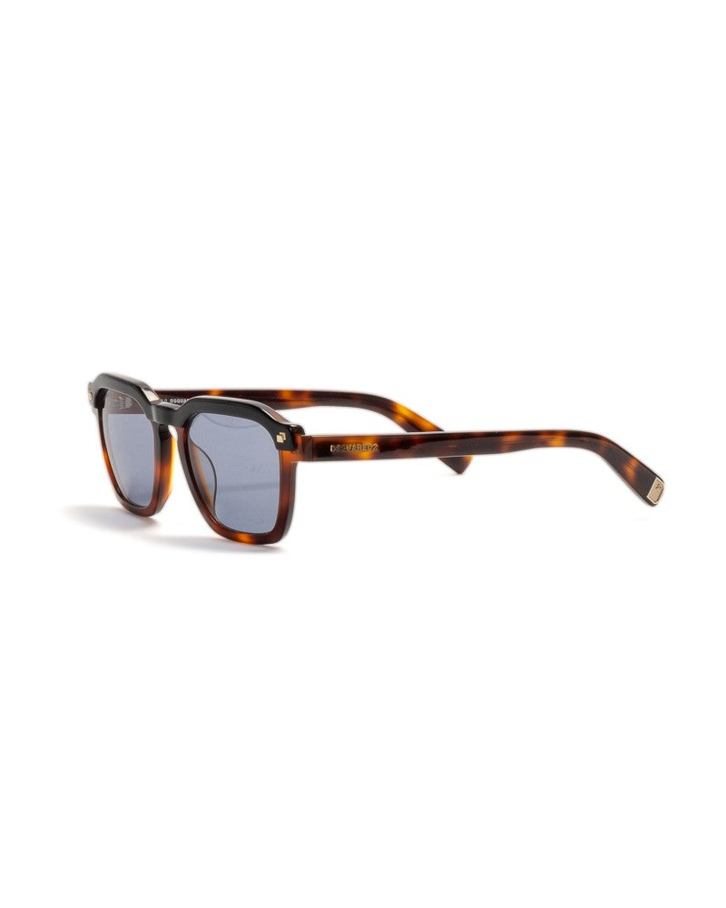 Dsquared2 Square Tortoiseshell Acetate Sunglasses With Gold Accents